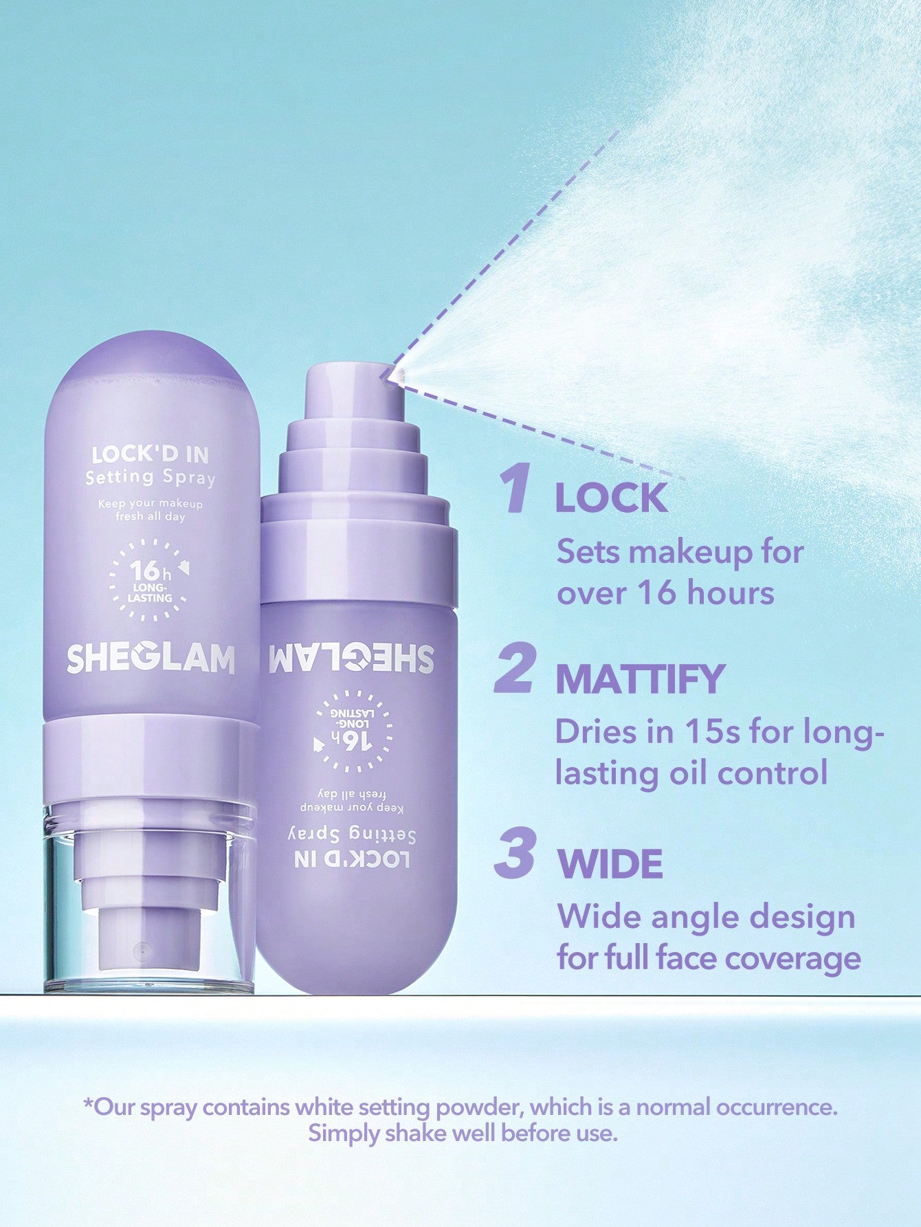 sheglam lock'd in setting spray 55ml