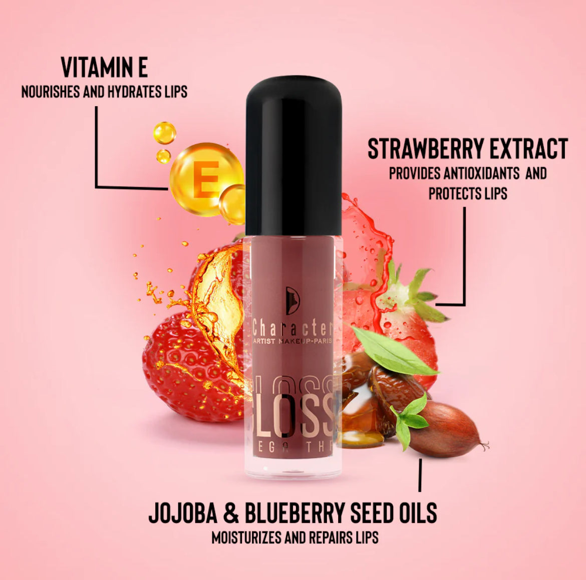 Character Glow Goddess Lip Gloss - GOD001 Pink