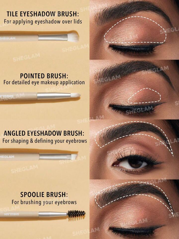 Sheglam Eye Essentials Brush Set With Bag