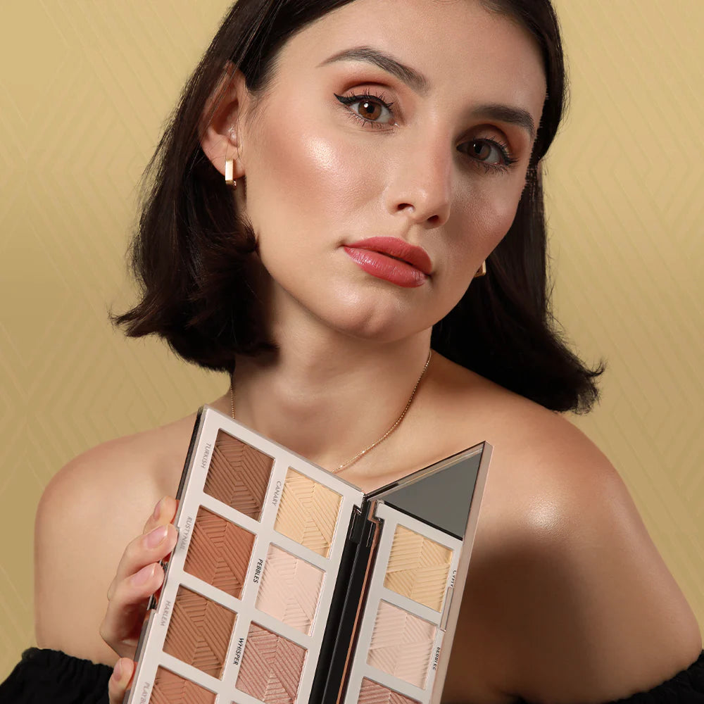 Forever 52 - Backstage Essential Highlighter & Contour Powder Palette - BKS003