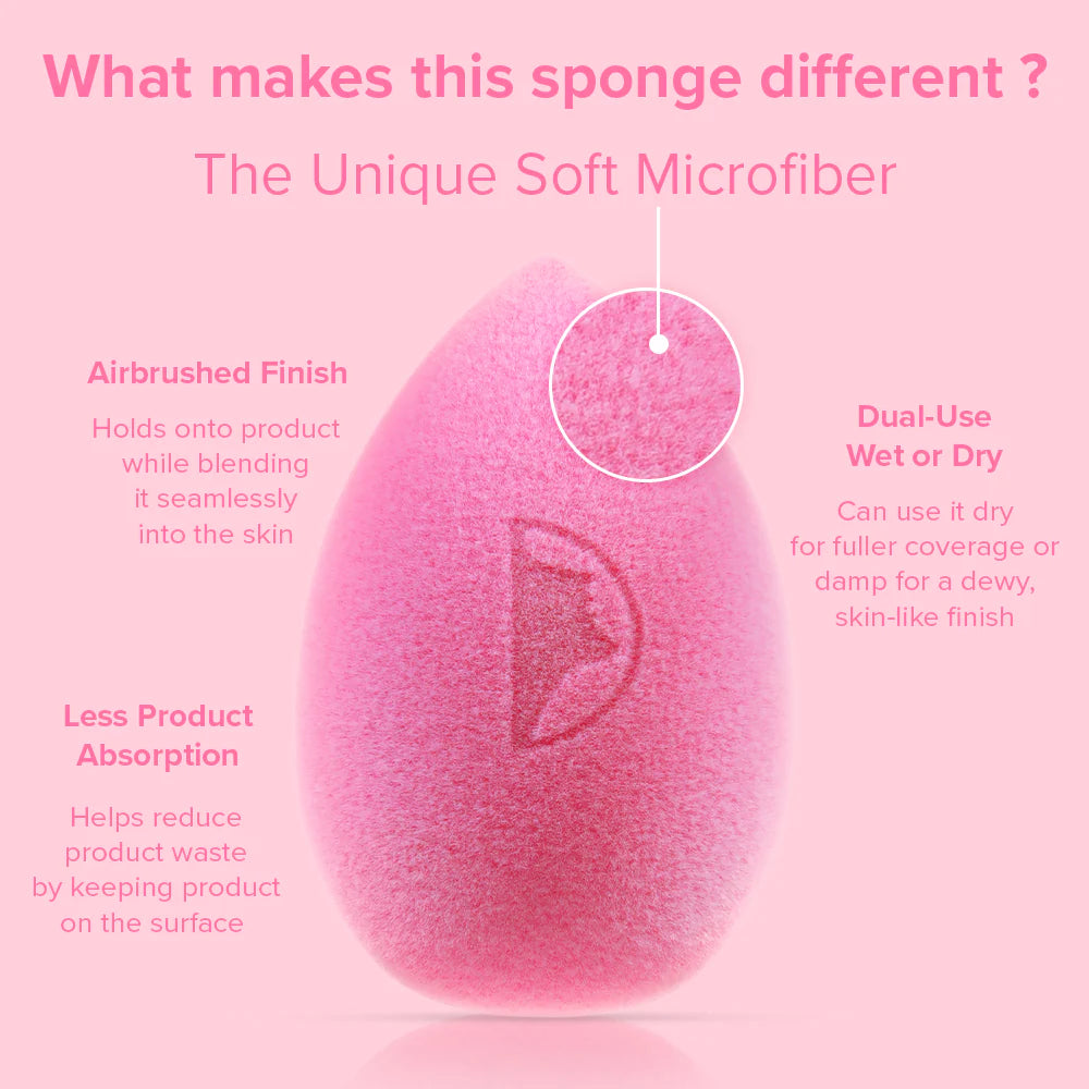 Character Microfiber Teardrop Beauty Sponge - CBT012 EGG PINK