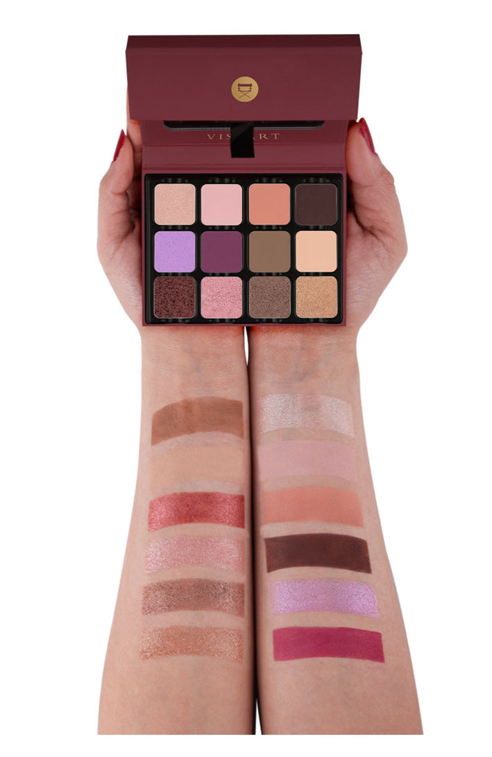 VISEART - 12 COLOR EYESHADOW ROSE EDIT – VED02