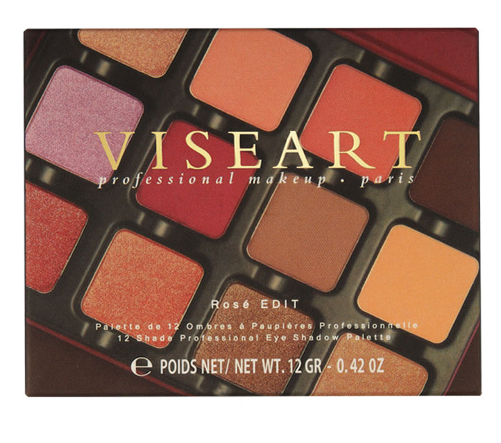 VISEART - 12 COLOR EYESHADOW ROSE EDIT – VED02
