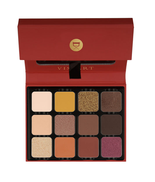VISEART - 12 COLOR EYESHADOW WARM EDIT – VED01