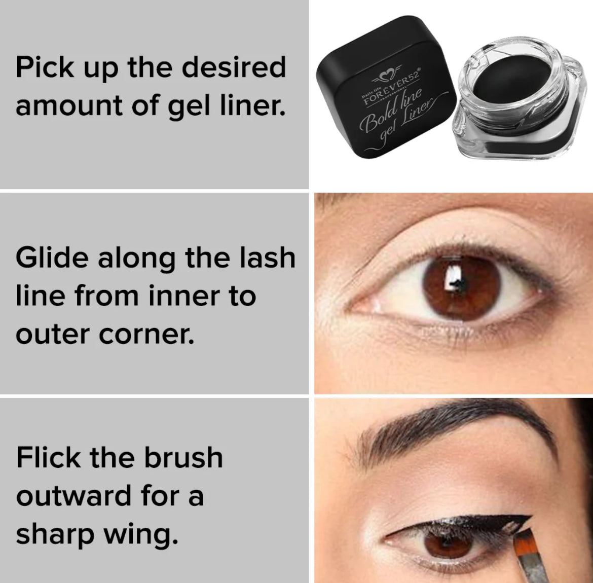 Forever 52 - Bold Line Gel Liner - Snow White - BLE003